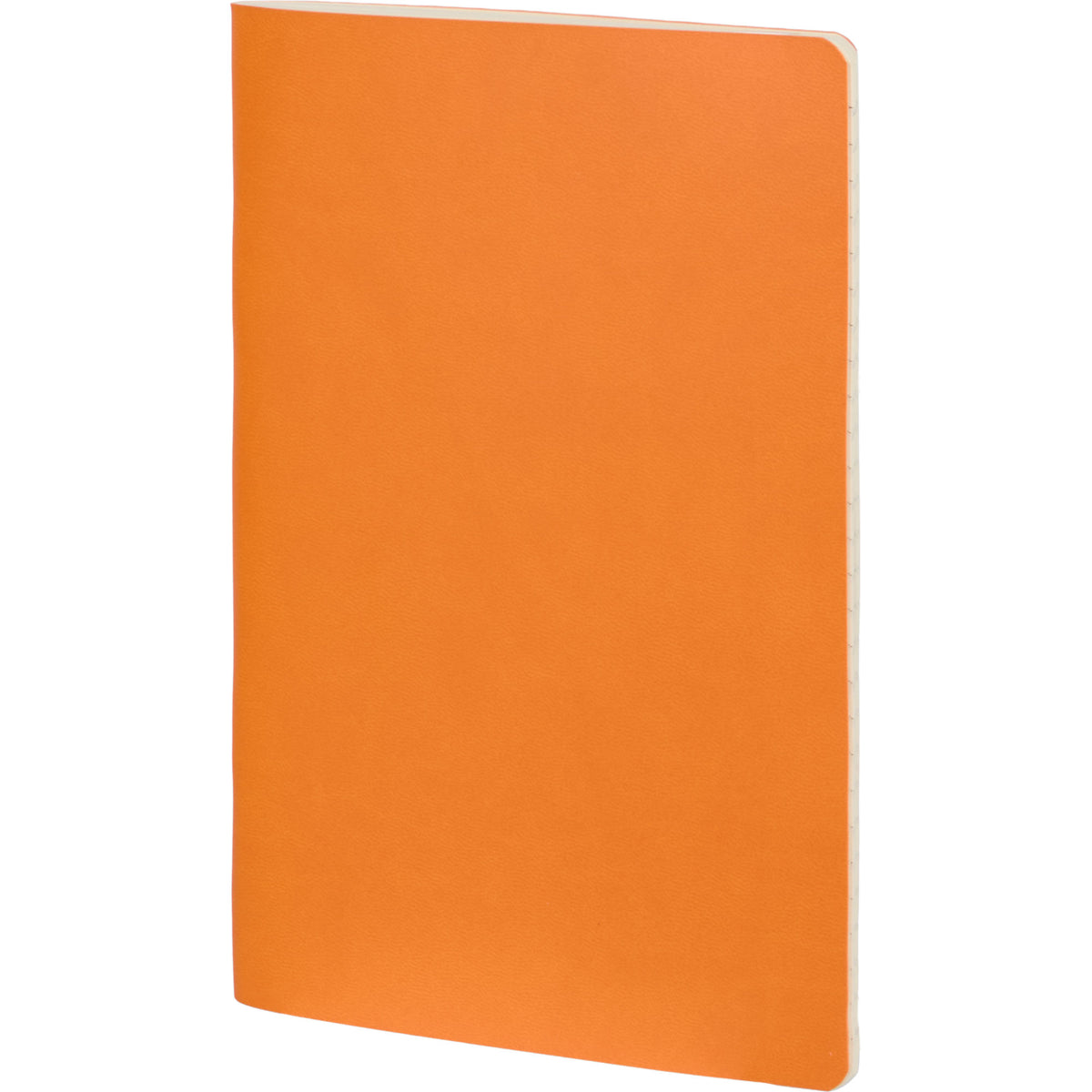 Mano Slim Meeting Journal, 5.5 x 8 Inches Debossing - Orange - Left Angle