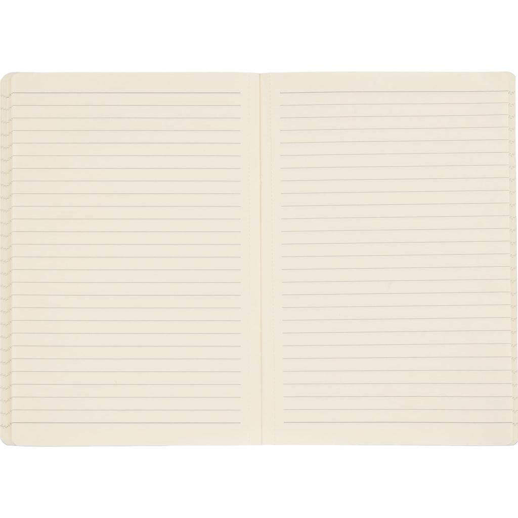 Mano Slim Meeting Journal, 5.5 x 8 Inches Debossing - Orange - Open