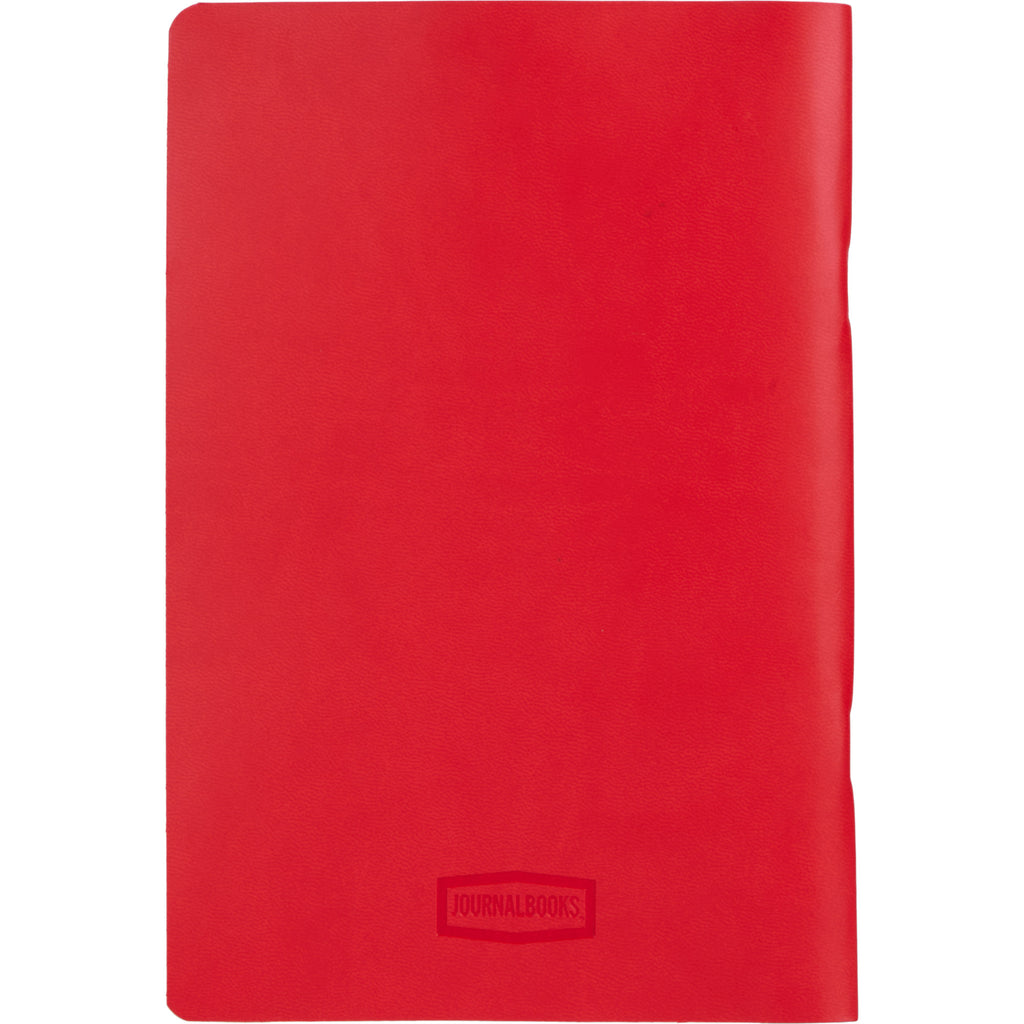 Mano Slim Meeting Journal, 5.5 x 8 Inches Debossing - Red - Back