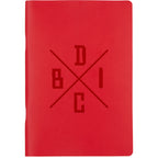 Mano Slim Meeting Journal, 5.5 x 8 Inches Debossing - Red - Front