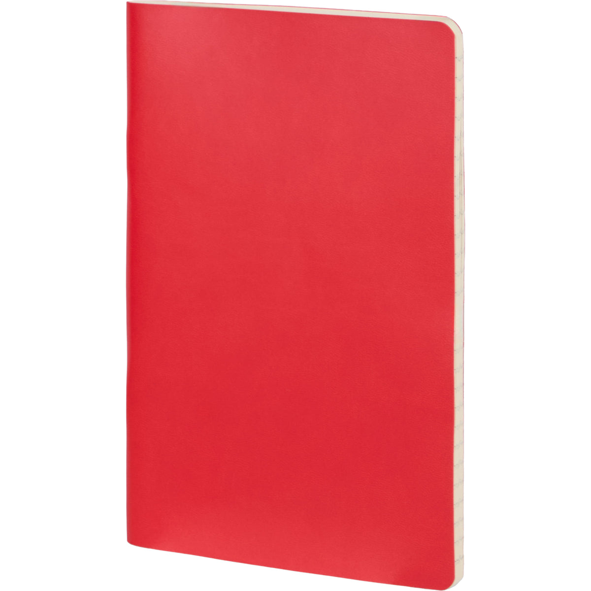 Mano Slim Meeting Journal, 5.5 x 8 Inches Debossing - Red - Left Angle