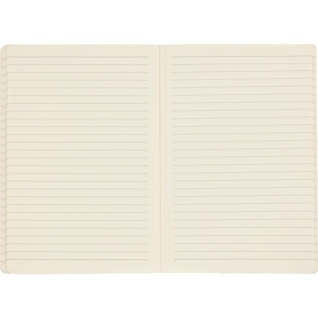 Mano Slim Meeting Journal, 5.5 x 8 Inches Debossing - Red - Open