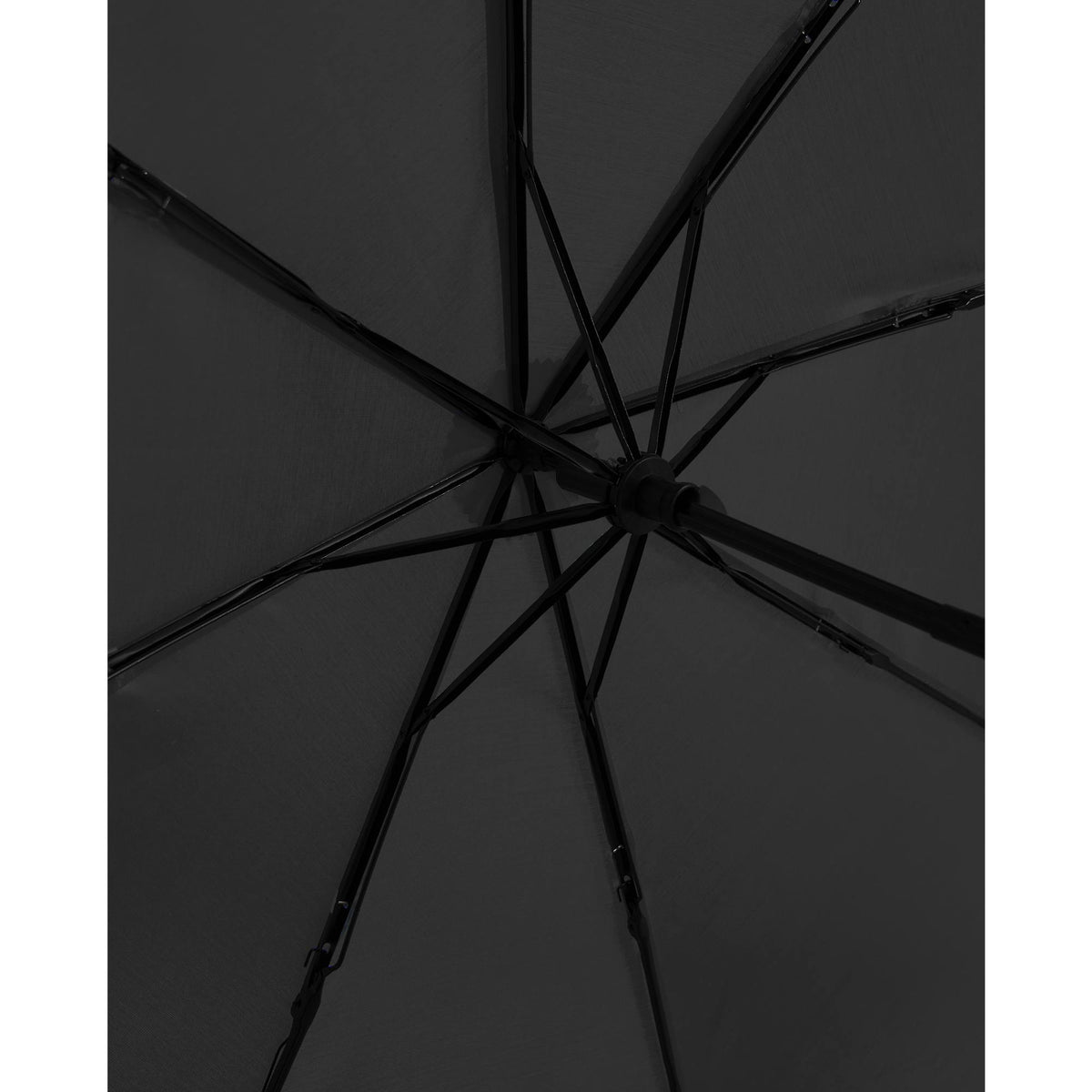 Manual Folding Umbrella with Sleeve, 42 Inch - Black - Inside