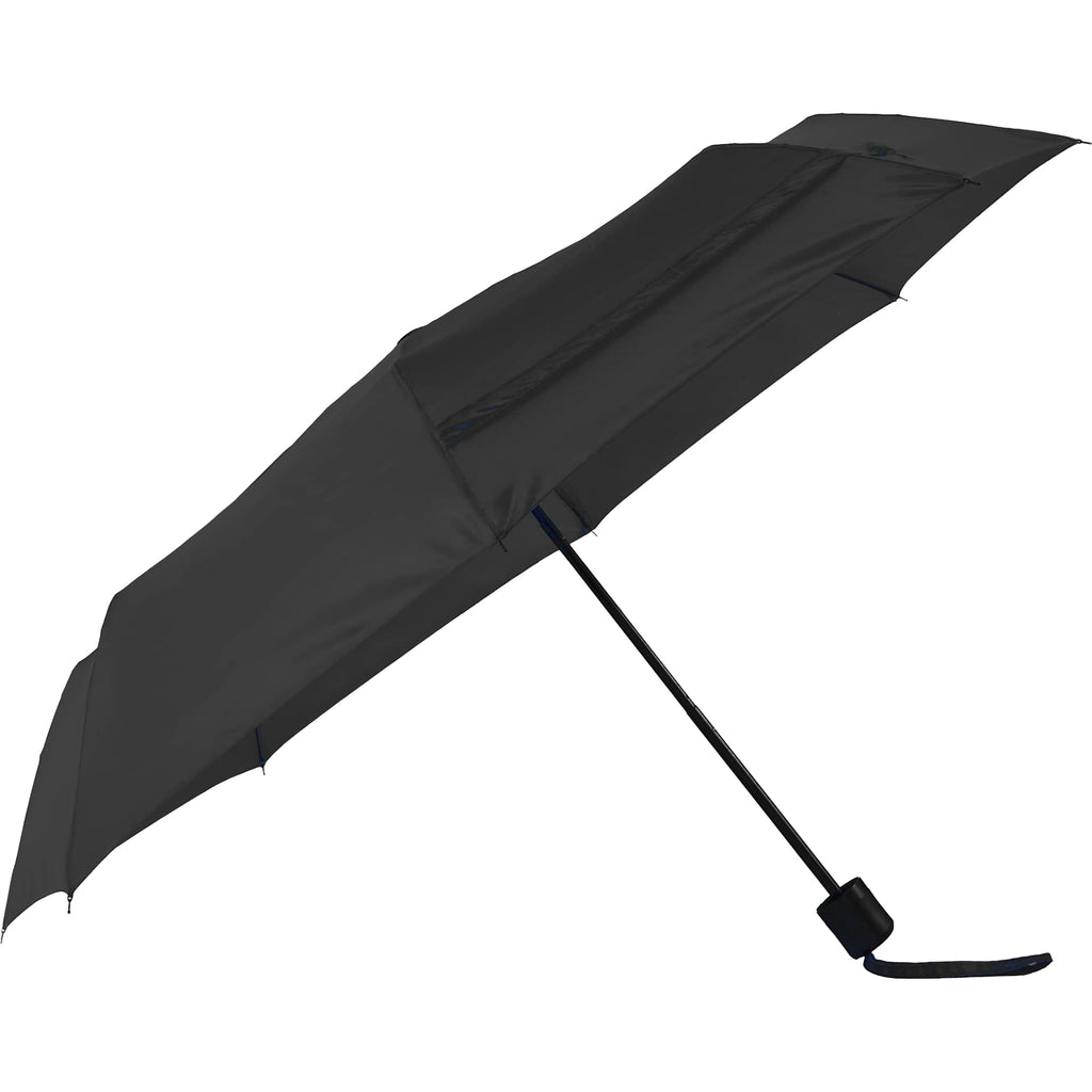 Manual Folding Umbrella with Sleeve, 42 Inch - Black - Side