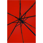 Manual Folding Umbrella with Sleeve, 42 Inch - Red - Ribs