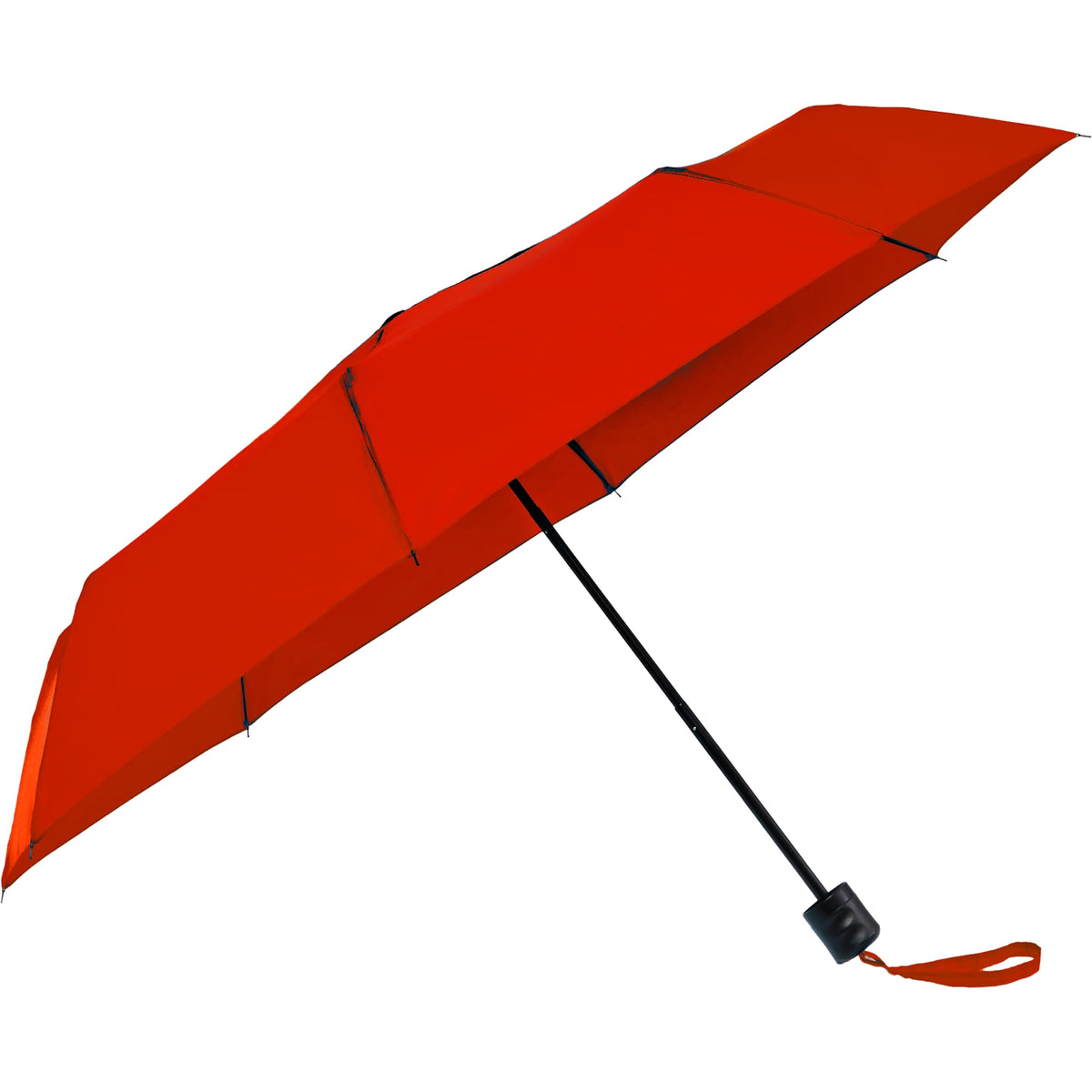 Manual Folding Umbrella with Sleeve, 42 Inch - Red - Right Angle 2