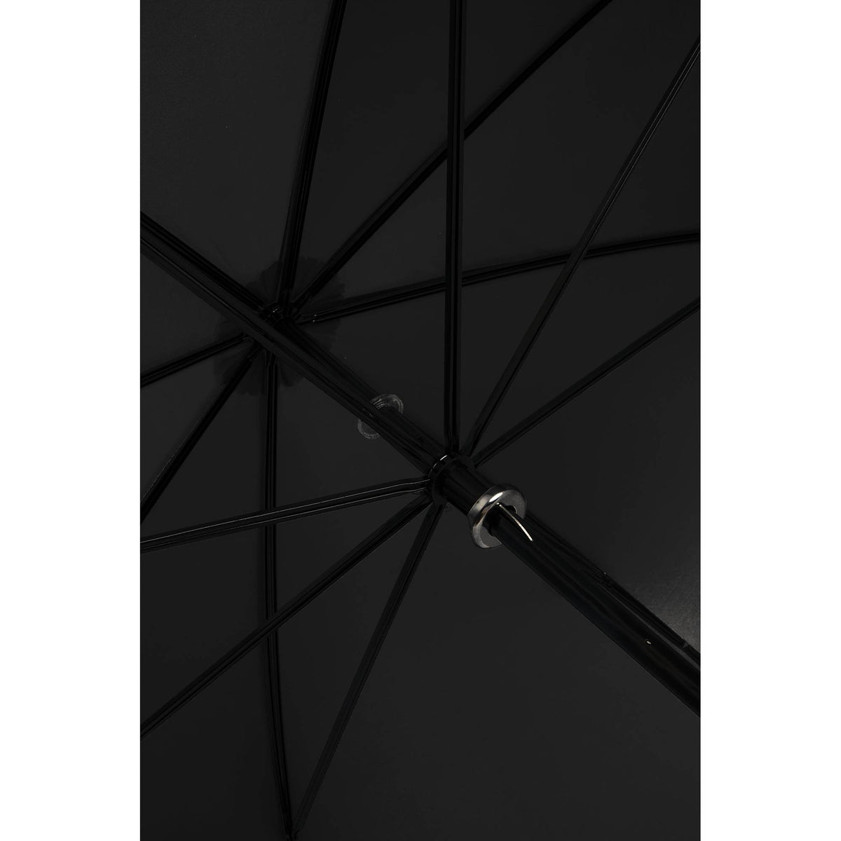 Manual Open Golf Umbrella with Metal Frame, 60 Inches Full Color - Black - Canopy