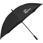 Manual Open Golf Umbrella with Metal Frame, 60 Inches Full Color - Black - Right Angle