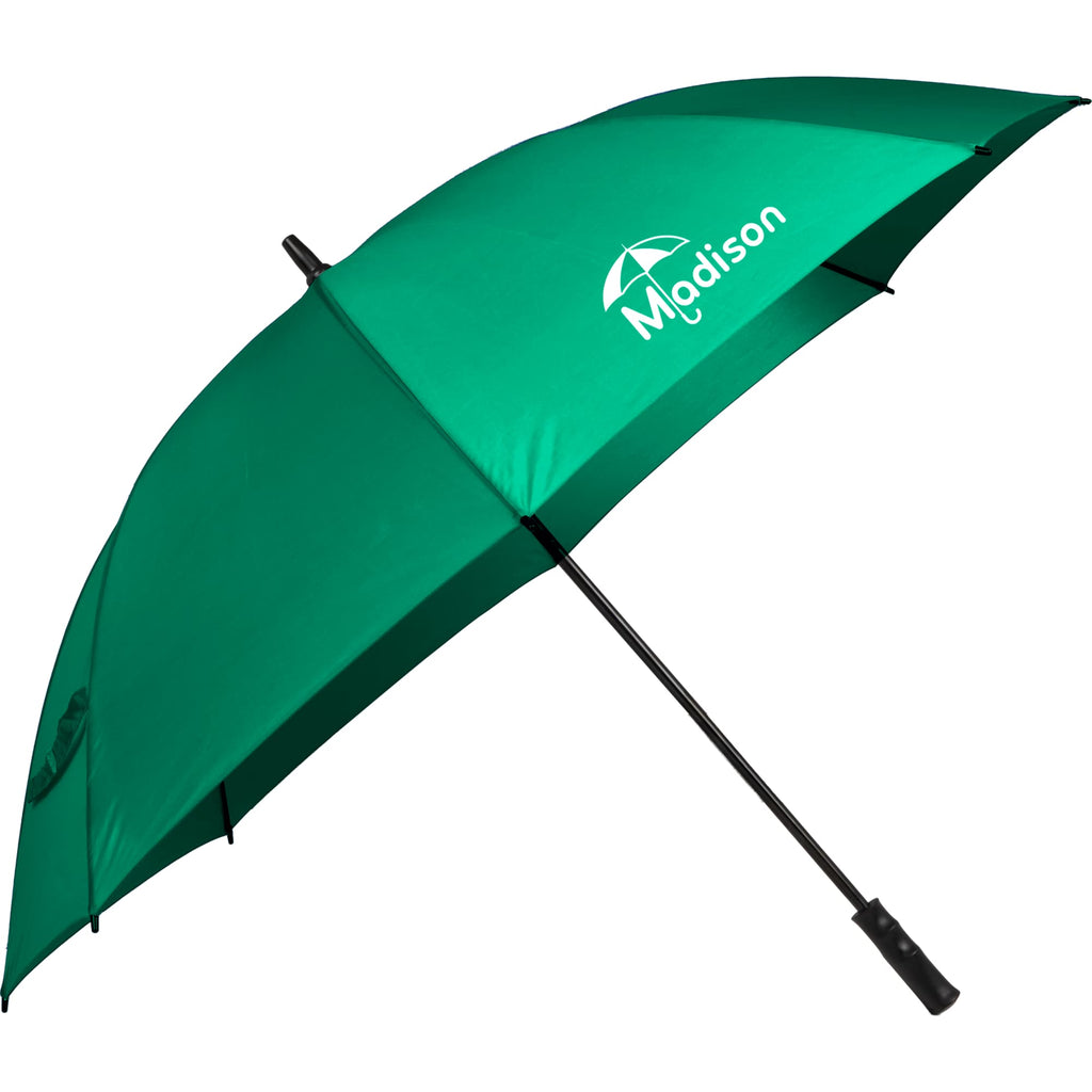 Manual Open Golf Umbrella with Metal Frame, 60 Inches Full Color - Green - Right Angle