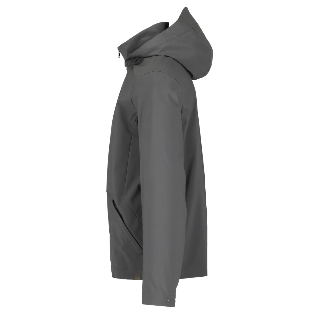 Manzano Recycled Stretch Softshell Jacket for Men Debossing - Grey Storm - Left Side