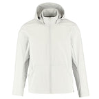 Manzano Recycled Stretch Softshell Jacket for Men Debossing - Silver - Front