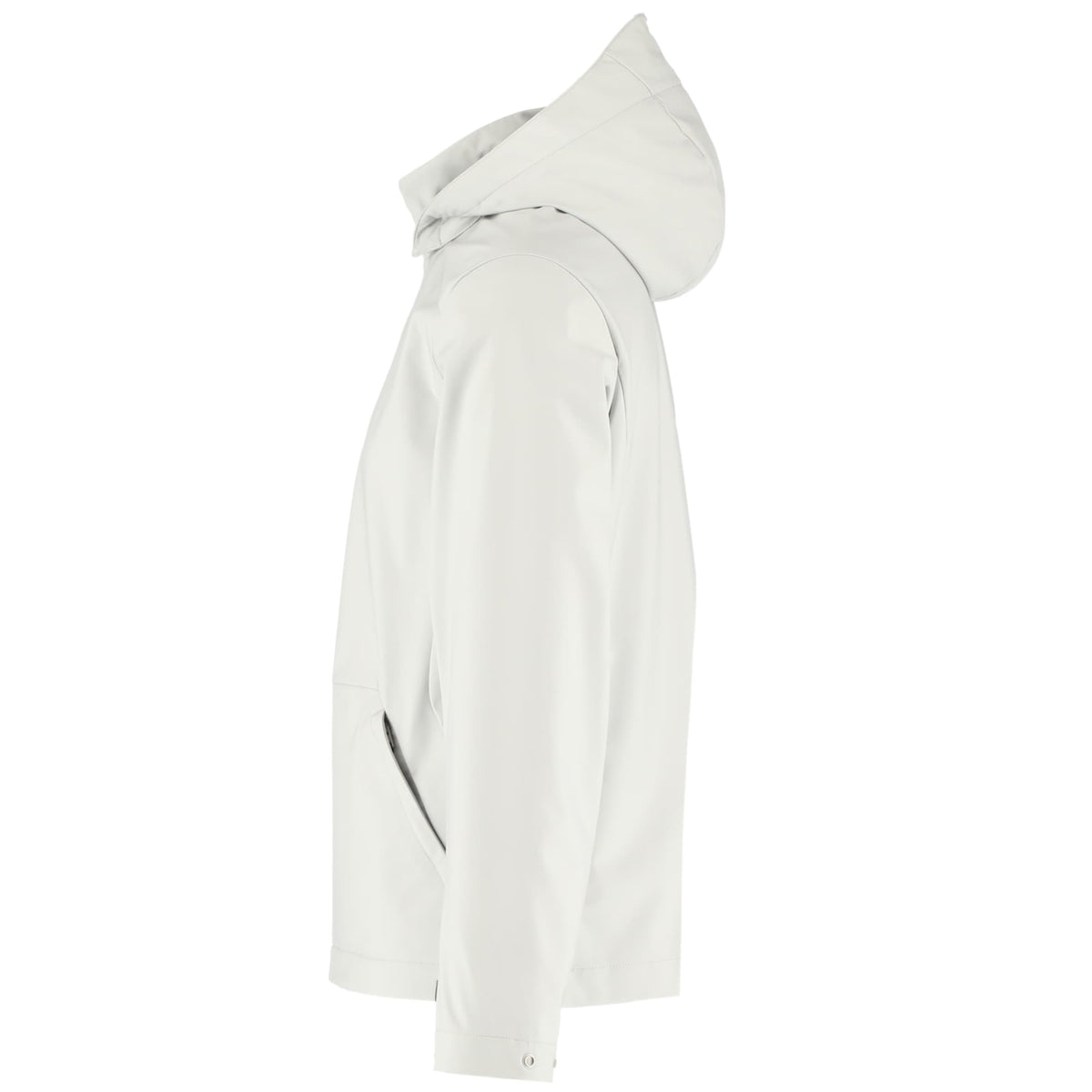 Manzano Recycled Stretch Softshell Jacket for Men Debossing - Silver - Left Side