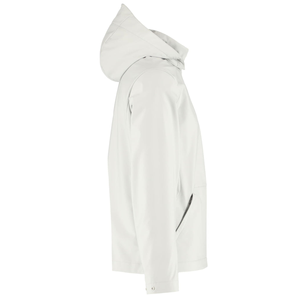 Manzano Recycled Stretch Softshell Jacket for Men Debossing - Silver - Right Side