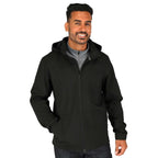 Manzano Recycled Stretch Softshell Jacket for Men Transfer - Black - On Model 8