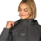 Manzano Recycled Stretch Softshell Jacket for Women Debossing - Grey Storm - On Model 2