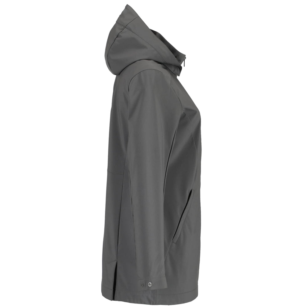 Manzano Recycled Stretch Softshell Jacket for Women Debossing - Grey Storm - Right Side