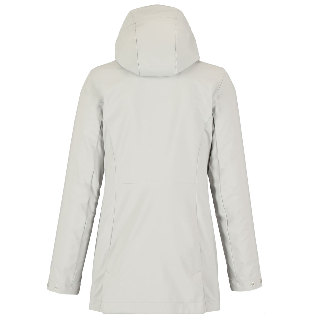 Manzano Recycled Stretch Softshell Jacket for Women Debossing - Silver - Back