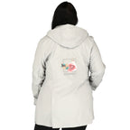 Manzano Recycled Stretch Softshell Jacket for Women Debossing - Silver - On Model 3