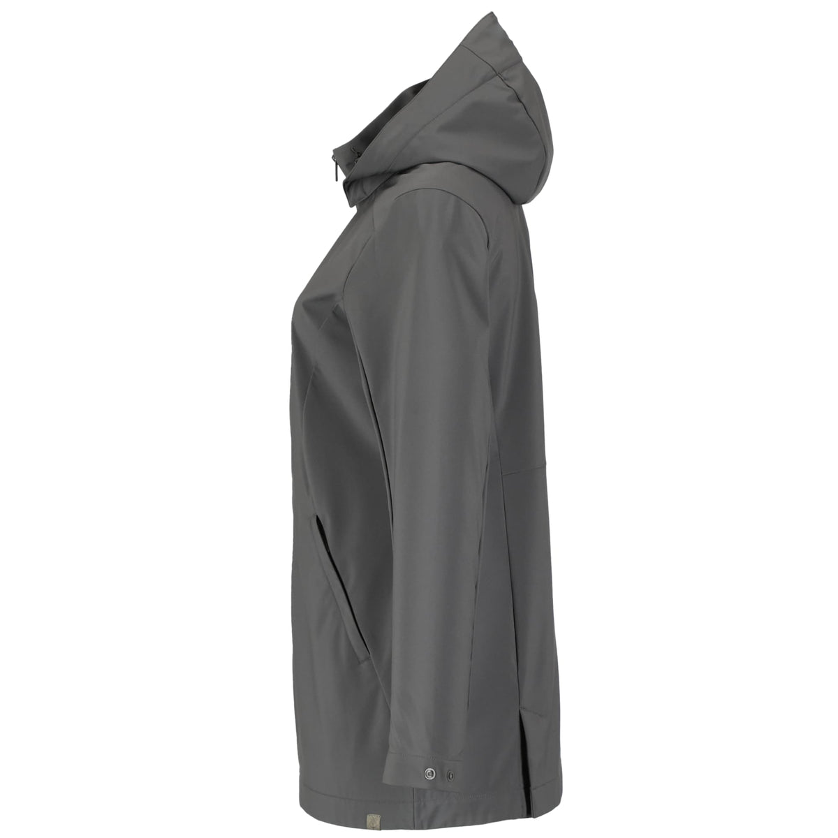 Manzano Recycled Stretch Softshell Jacket for Women Laser Engraving - Grey Storm - Left Side