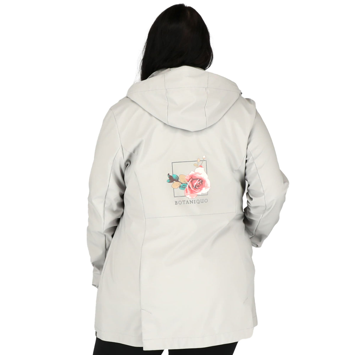 Manzano Recycled Stretch Softshell Jacket for Women Laser Engraving - Silver - On Model 3