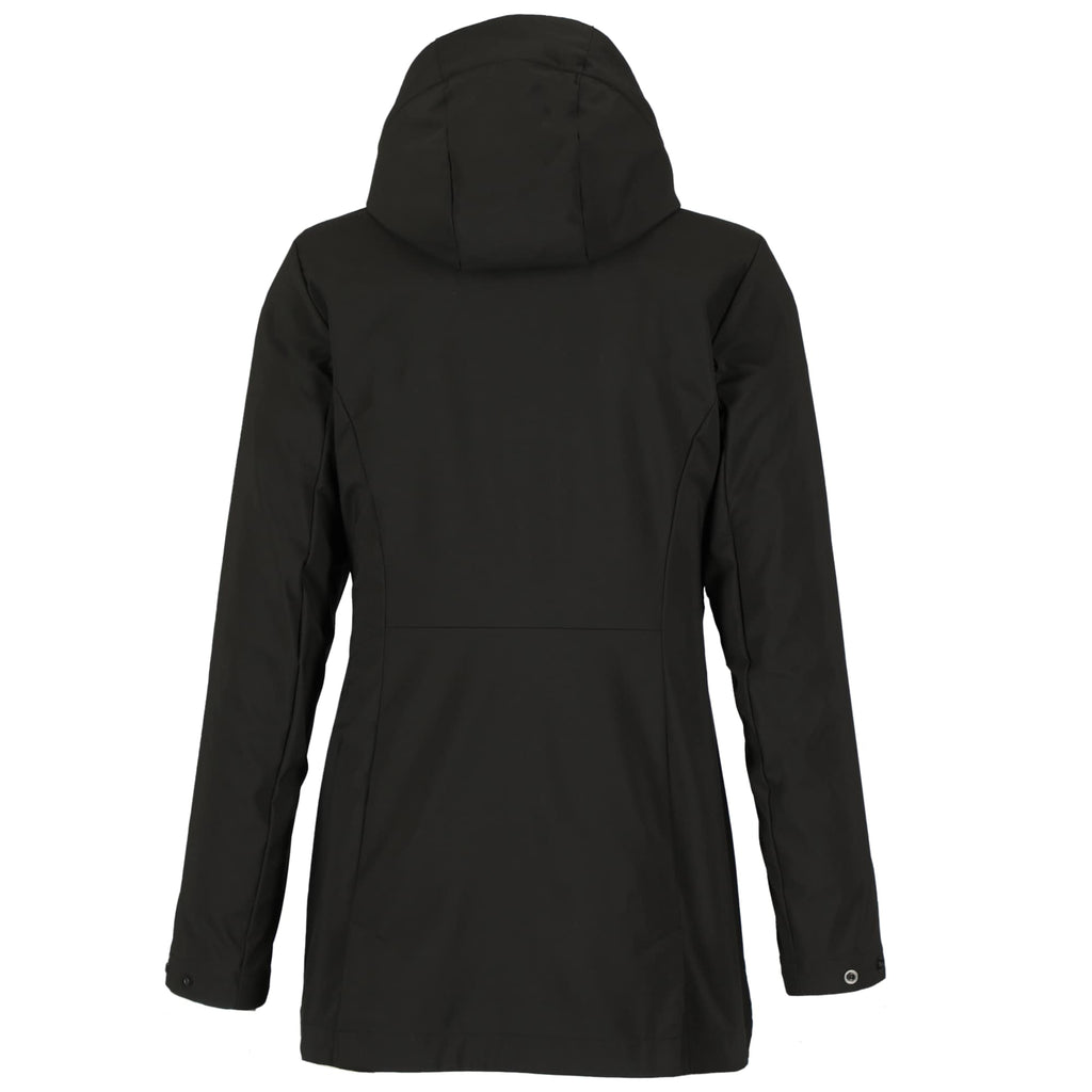 Manzano Recycled Stretch Softshell Jacket for Women Transfer - Black - Back