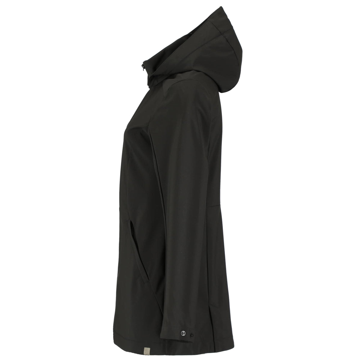 Manzano Recycled Stretch Softshell Jacket for Women Transfer - Black - Left Side