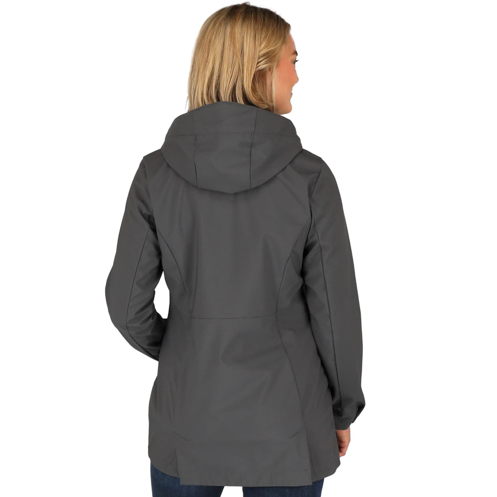 Manzano Recycled Stretch Softshell Jacket for Women Transfer - Grey Storm - On Model 6