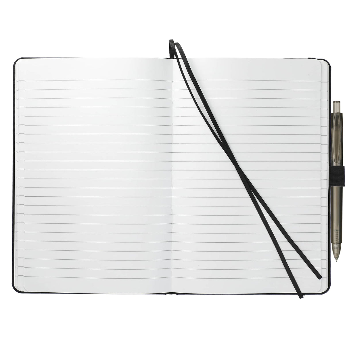 Marine Journal and Recycled Gel Pen Set, 5.5 x 8.5 Inches - Black - Front 3