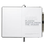 Marine Journal and Recycled Gel Pen Set, 5.5 x 8.5 Inches Transfer - Black - Front 2