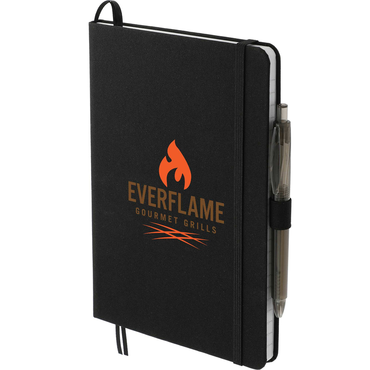 Marine Journal and Recycled Gel Pen Set, 5.5 x 8.5 Inches Transfer - Black - Left Angle