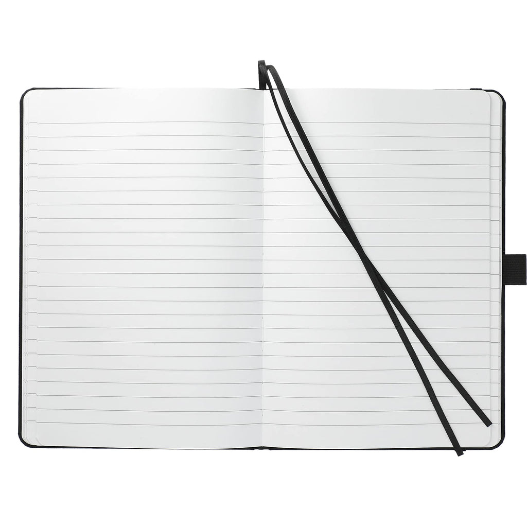 Marine Journal with Recycled Ocean Plastic Cover, 5.5 x 8.5 Inches Transfer - Black - Front 3