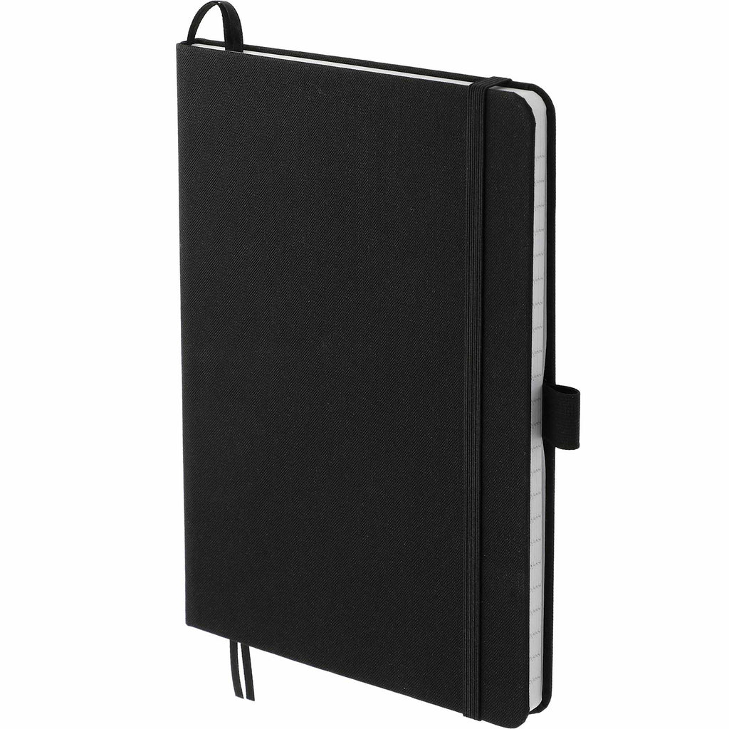 Marine Journal with Recycled Ocean Plastic Cover, 5.5 x 8.5 Inches Transfer - Black - Left Angle 2