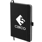 Marine Journal with Recycled Ocean Plastic Cover, 5.5 x 8.5 Inches Transfer - Black - Left Angle