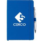 Marine Journal with Recycled Ocean Plastic Cover, 5.5 x 8.5 Inches Transfer - Blue - Front