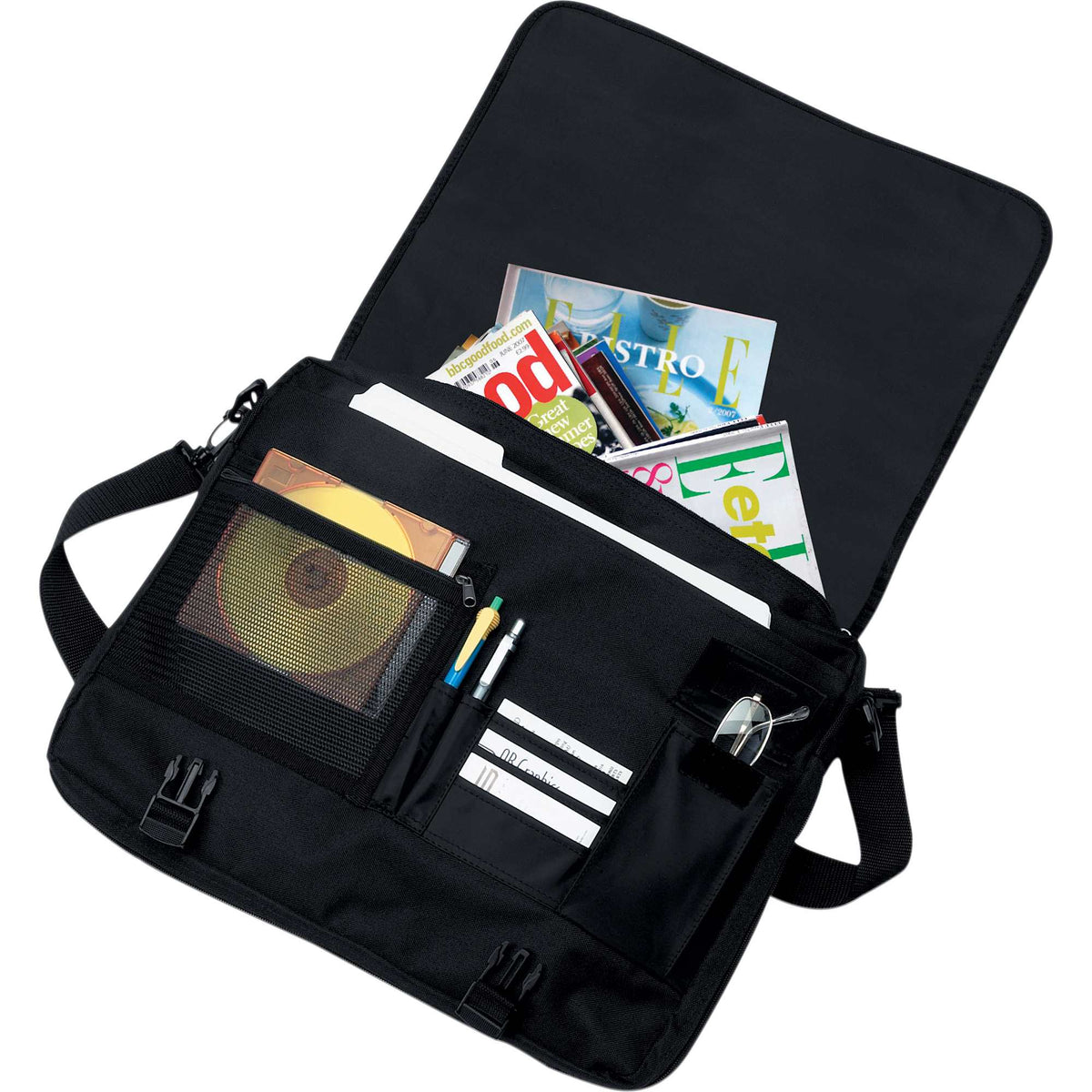 Mariner Expandable Business Messenger Bag - Black - Photo