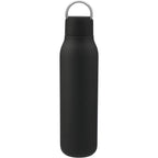Marka Copper Insulated Bottle with Metal Loop, 20 oz Laser Engraving - Black - Back 2