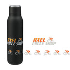 Marka Copper Insulated Bottle with Metal Loop, 20 oz Laser Engraving - Black - Front 2