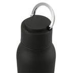 Marka Copper Insulated Bottle with Metal Loop, 20 oz Laser Engraving - Black - Top