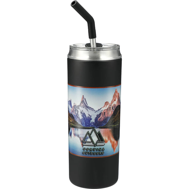 Marka Copper Vacuum Tumbler and Reusable Steel Straw, 20 oz Laser Engraving