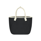 Market Street Tapered Canvas Carryall with Wristlet Pouch Embroidery - Black - View 7