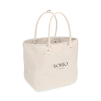 Market Street Tapered Canvas Carryall with Wristlet Pouch Transfer - Natural - View 3