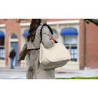 Market Street Tapered Canvas Carryall with Wristlet Pouch Transfer - Navy - View 8