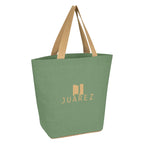 Marketplace Tote Bag in Jute - Green - Silk Screen
