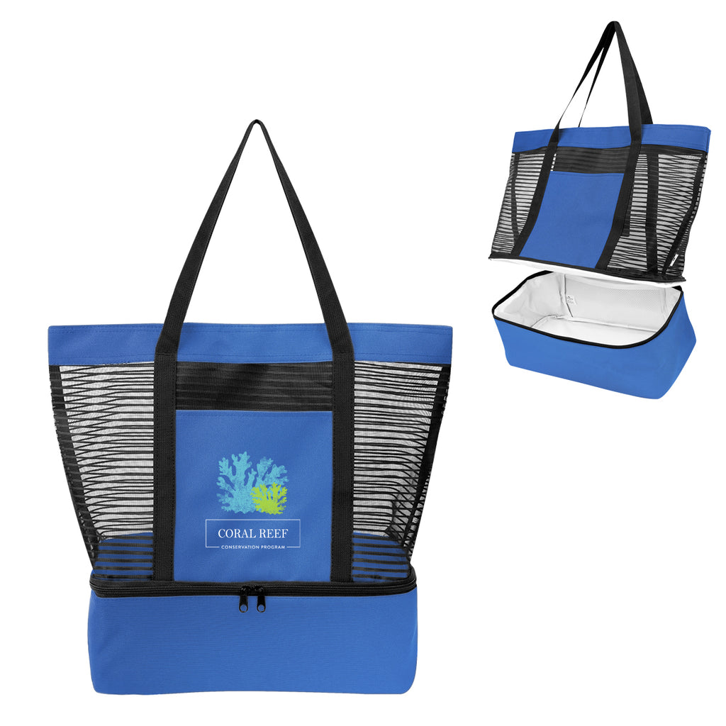 Marley Tote Bag with Cooler Compartment Full Color - Royal Blue - Colorbrite