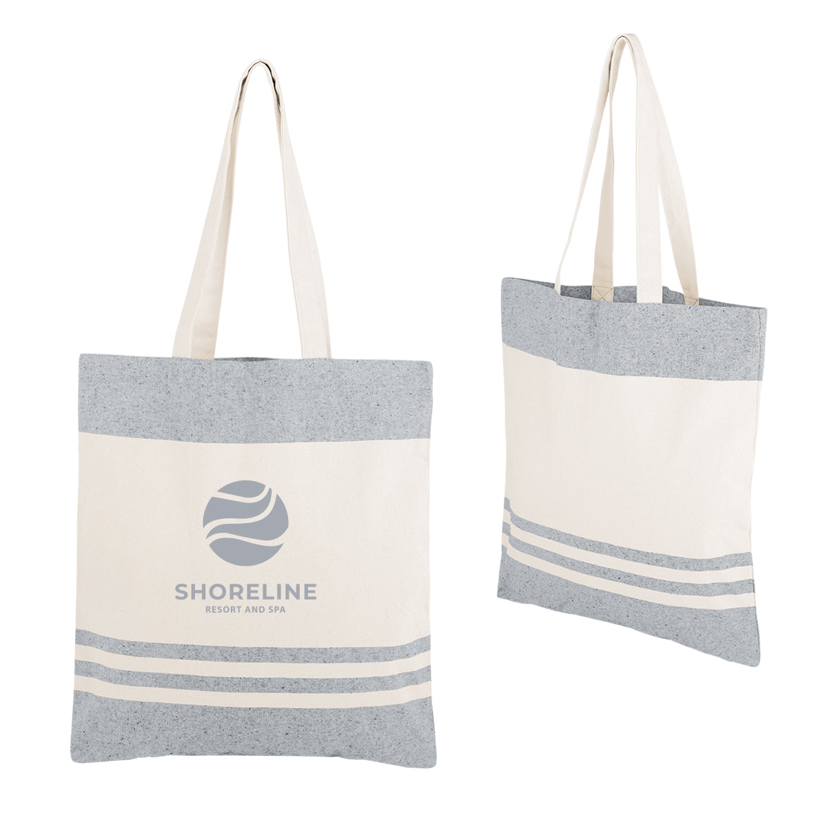 Marlo Recycled Cotton Tote Bag, 10 oz Embroidery - Navy - Silk Screen
