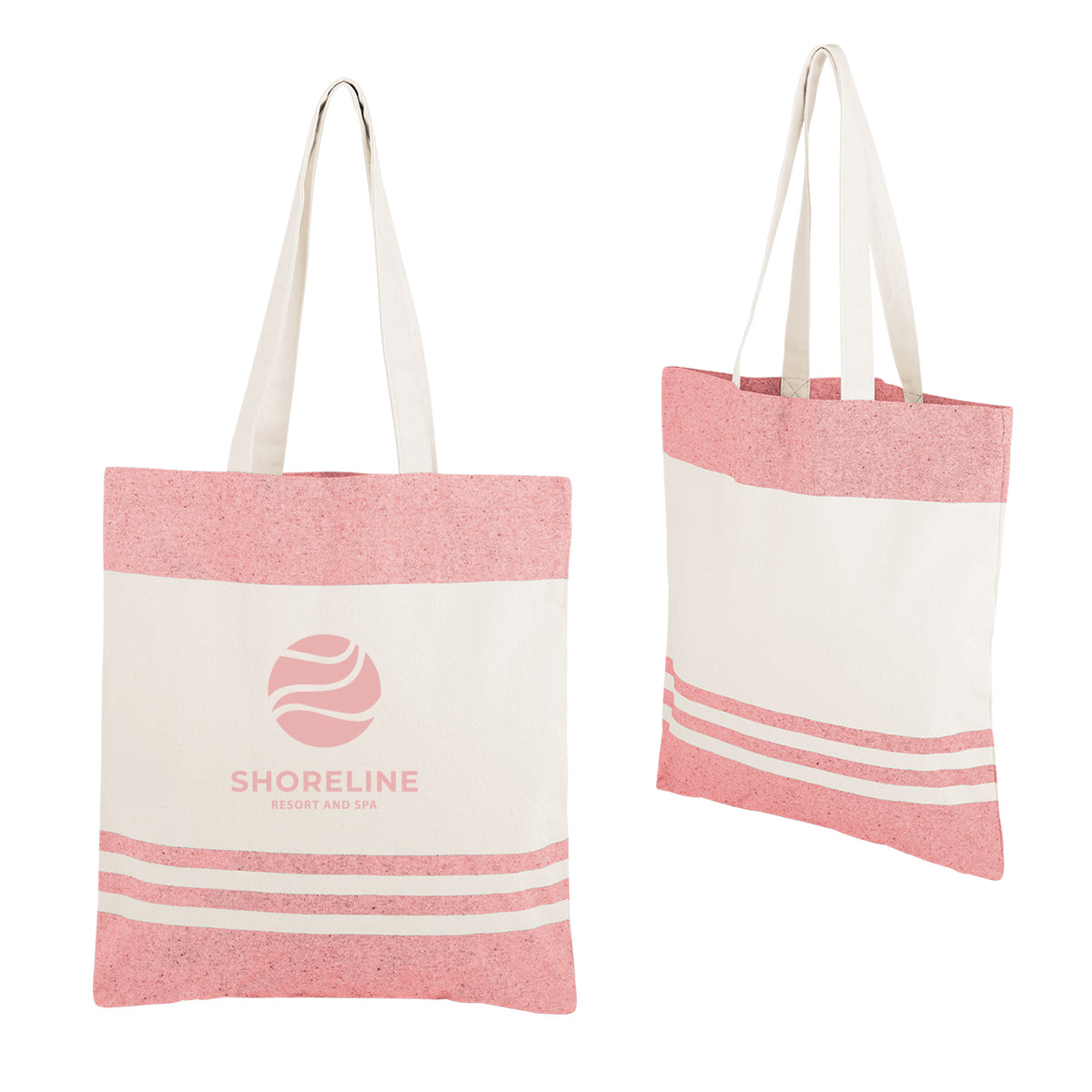 Marlo Recycled Cotton Tote Bag, 10 oz - Red - Silk Screen