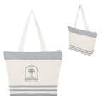 Marlo Recycled Cotton Zippered Tote Bag, 10 oz Embroidery - Silk Screen