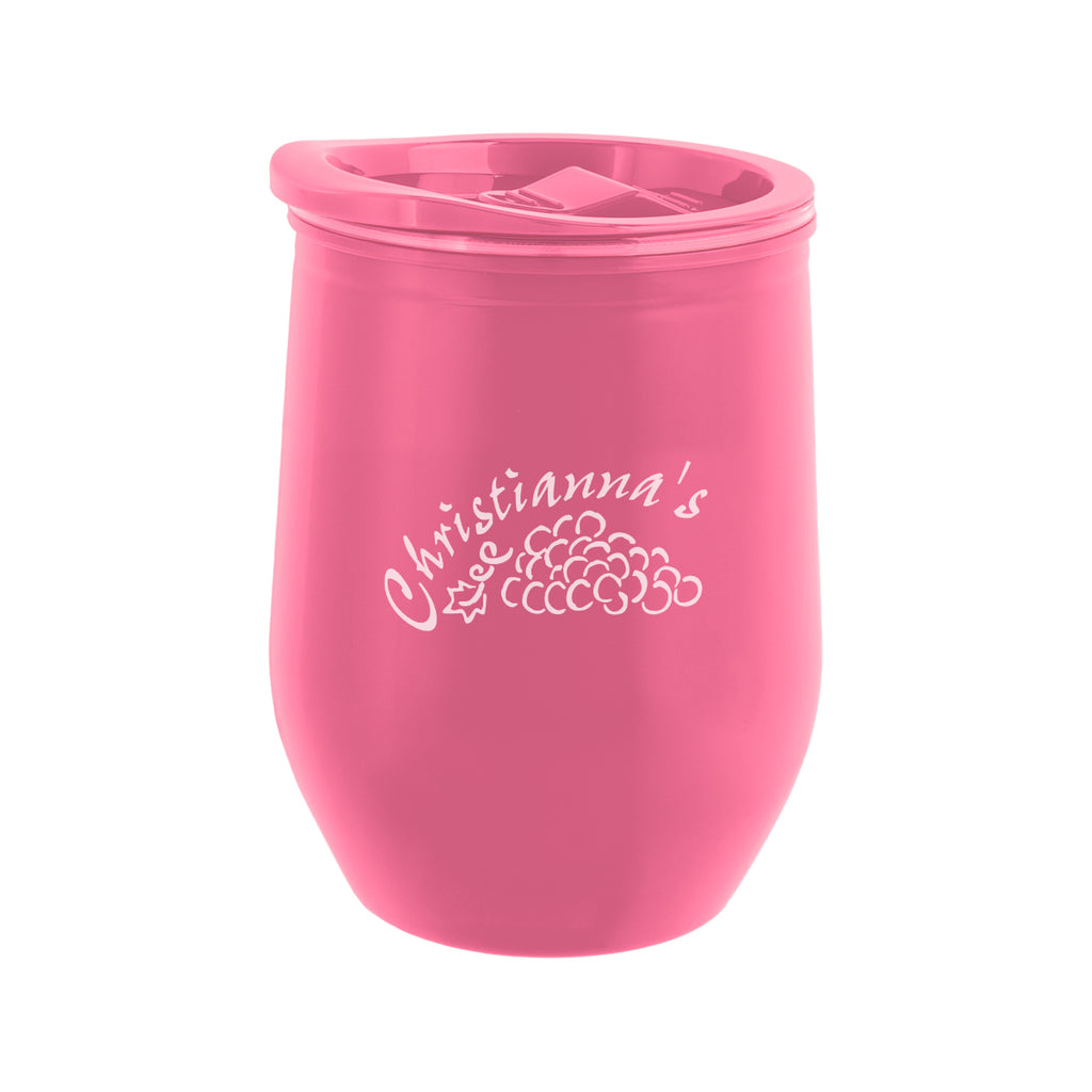 Marmont Recycled Acrylic Wine Tumbler, 12 oz - Pink - Silk Screen