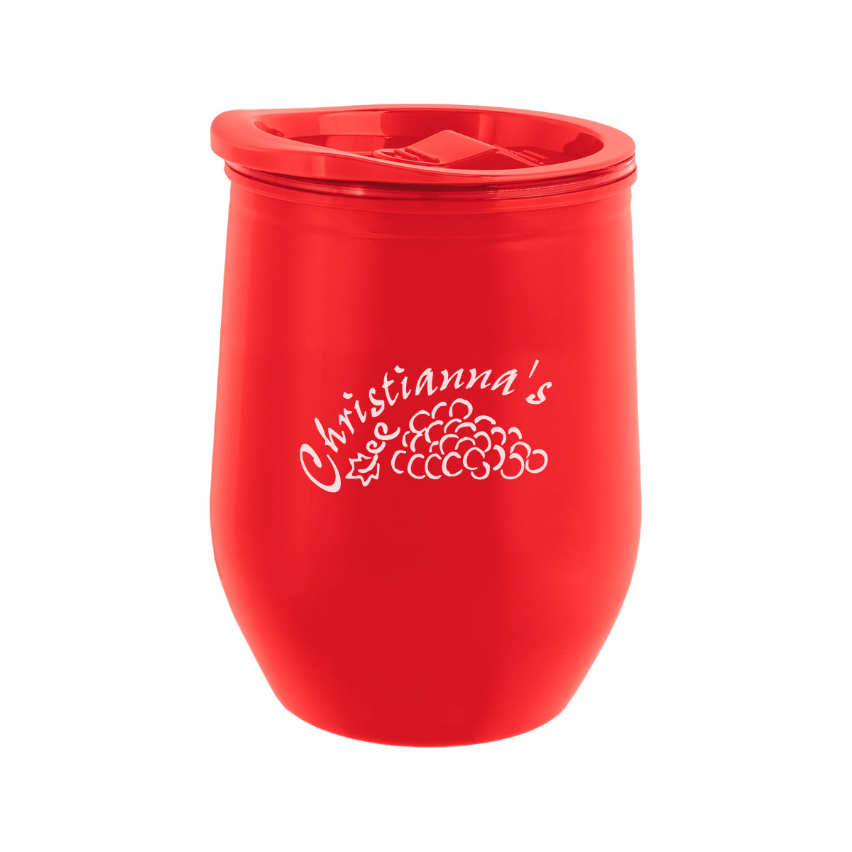 Marmont Recycled Acrylic Wine Tumbler, 12 oz - Red - Silk Screen