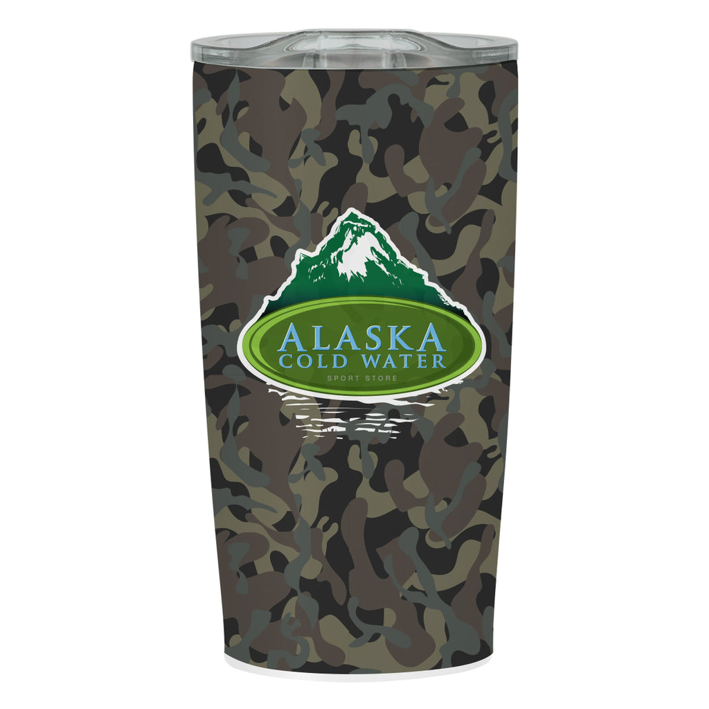 Marshland Camo Himalayan Tumbler in Full Color, 20 oz - Wrap